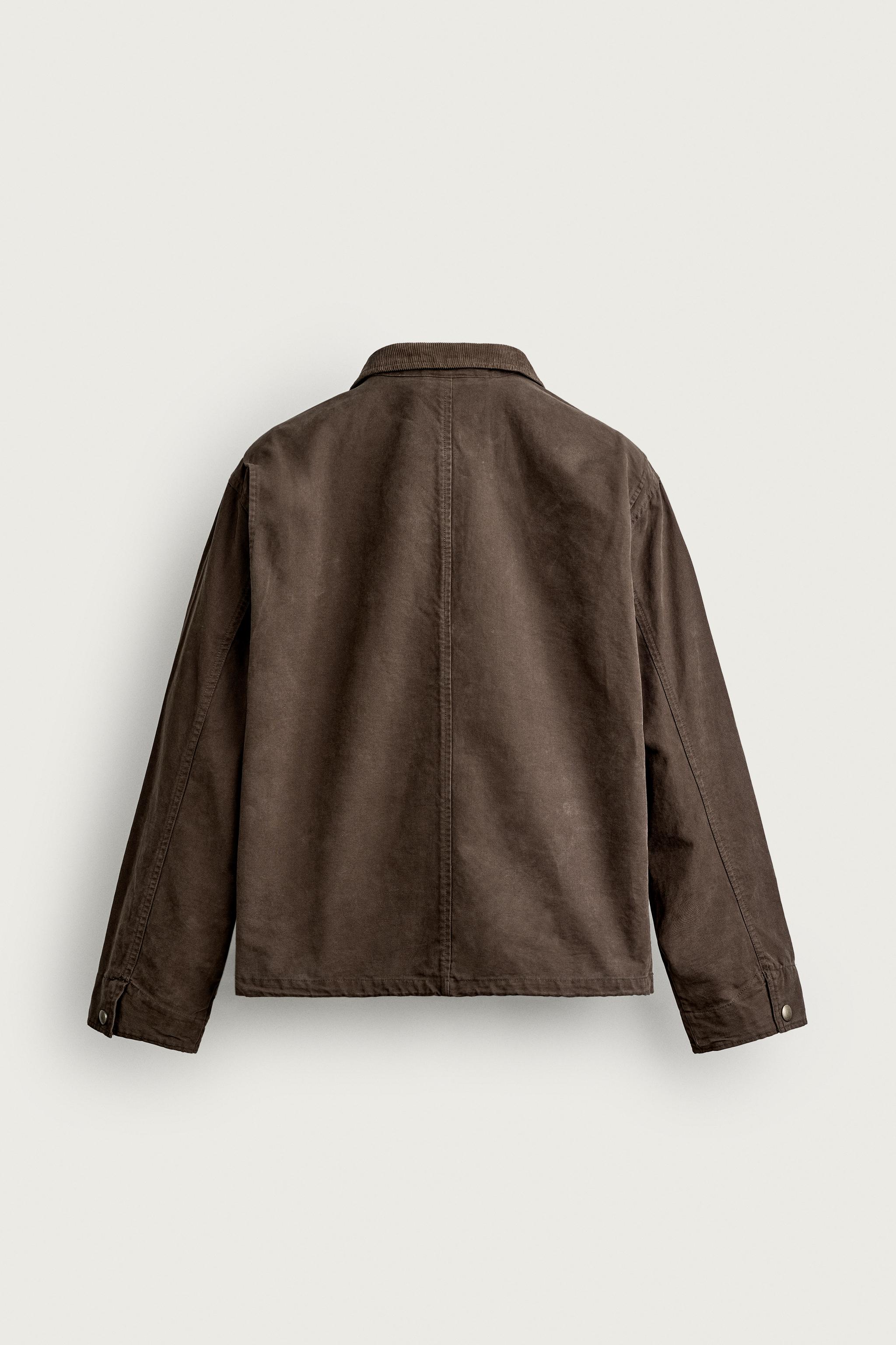 BLOUSON POCHES COL VELOURS