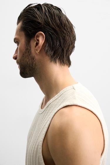 T-SHIRT DÉBARDEUR JACARD RAYURES - Écru de Zara - Image 6