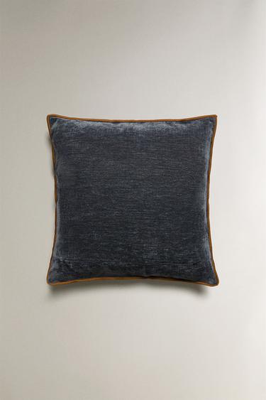 HOUSSE DE COUSSIN CHENILLE - Bleu / Gris de Zara - Image 2