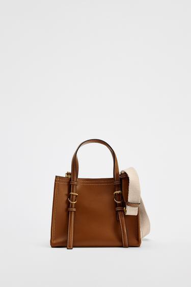 MINI TOTE BAG - Dark tan by Zara - Image 0