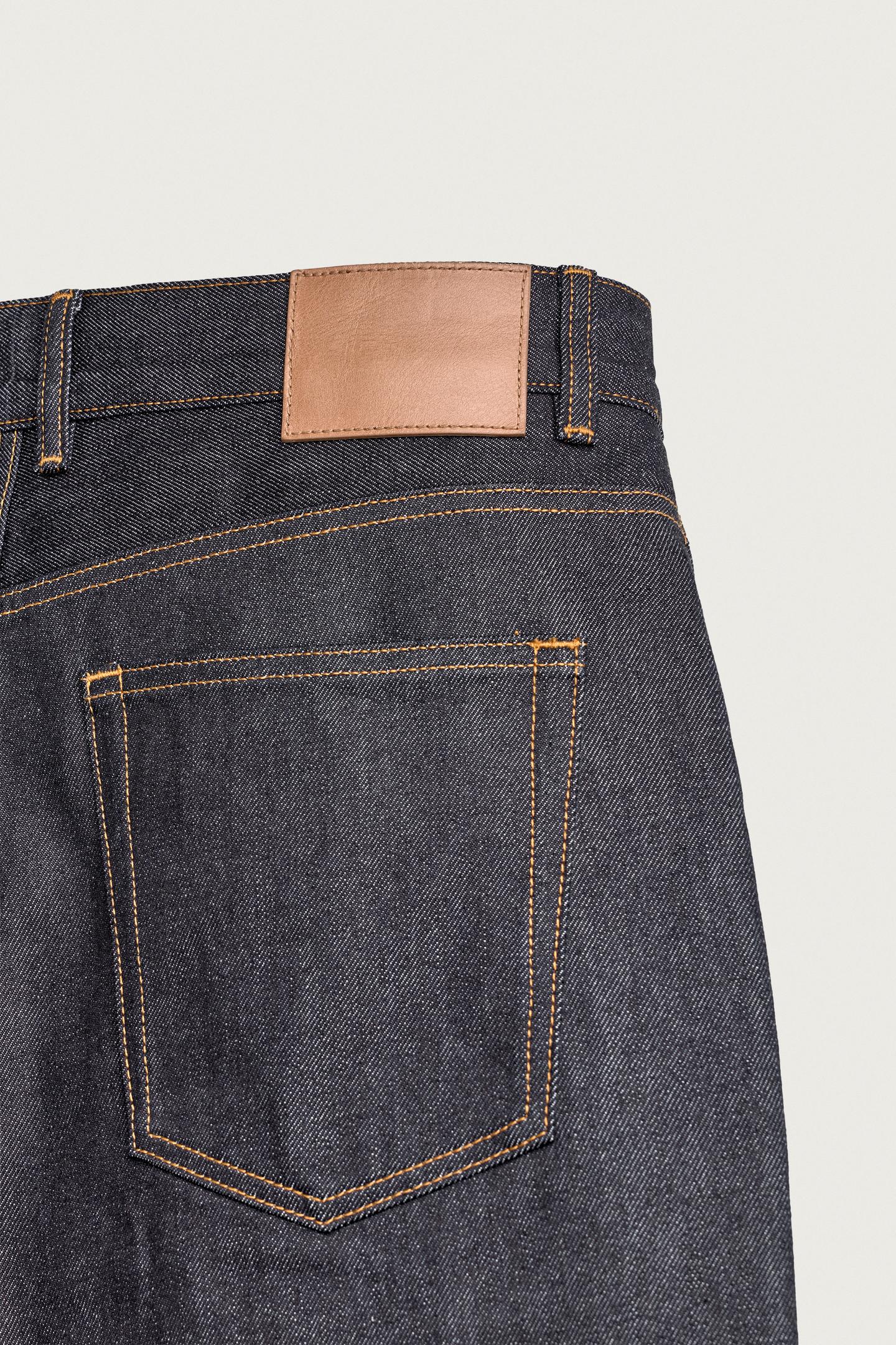 Мужские джинсы Zara Straight-Fit, цвет: Индиго — фото 10