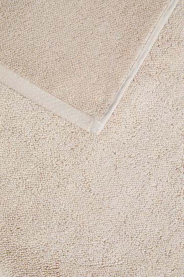 RICE STITCH COTTON BATH MAT - Beige by Zara - Image 3