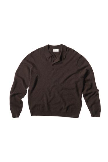 POLO PUNTO ALGODÓN - LANA - Marrón vigoré de Zara