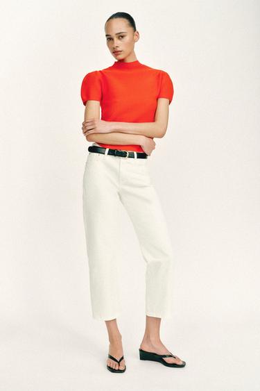 Z1975 CROPPED OʻRTADAN BALAND JINSI - Oq Zara tomonidan