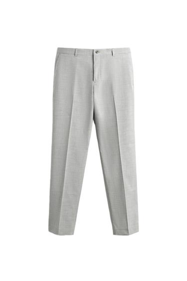 PANTALÓN TRAJE ESTRUCTURA - Gris claro de Zara