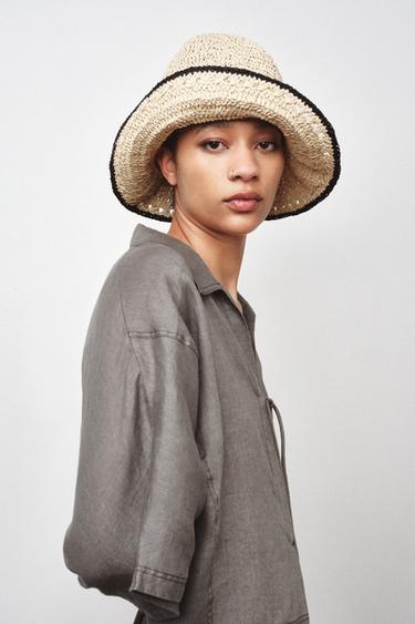 GORRO BUCKET CONTRASTE - Beige claro de Zara