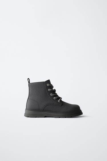 Zara LACED BOOTS - Black - Image 0