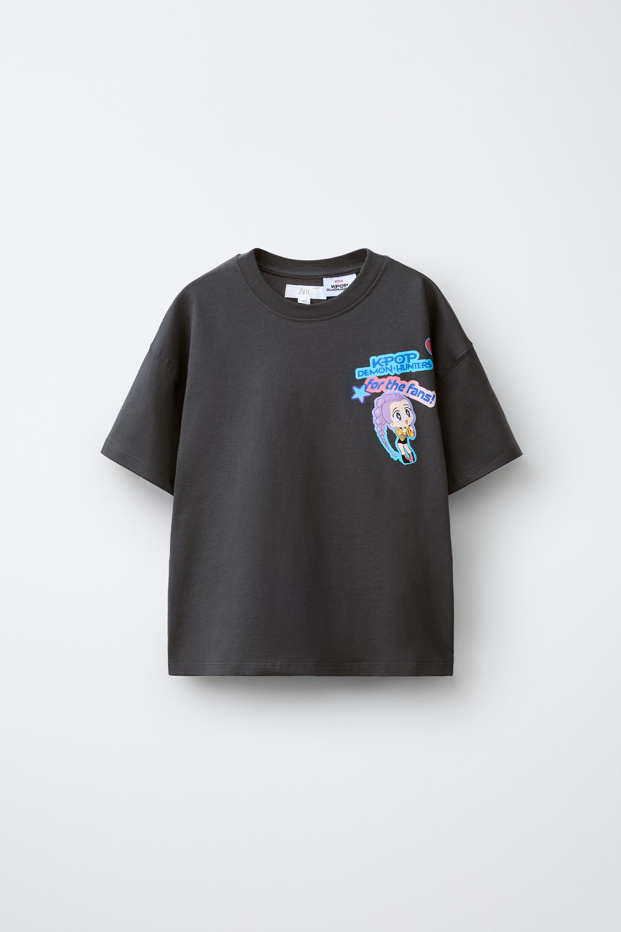 Детские футболки Zara KPOP DEMON HUNTERS™ NETFLIX © WASHED EFFECT T-SHIRT — фото 2