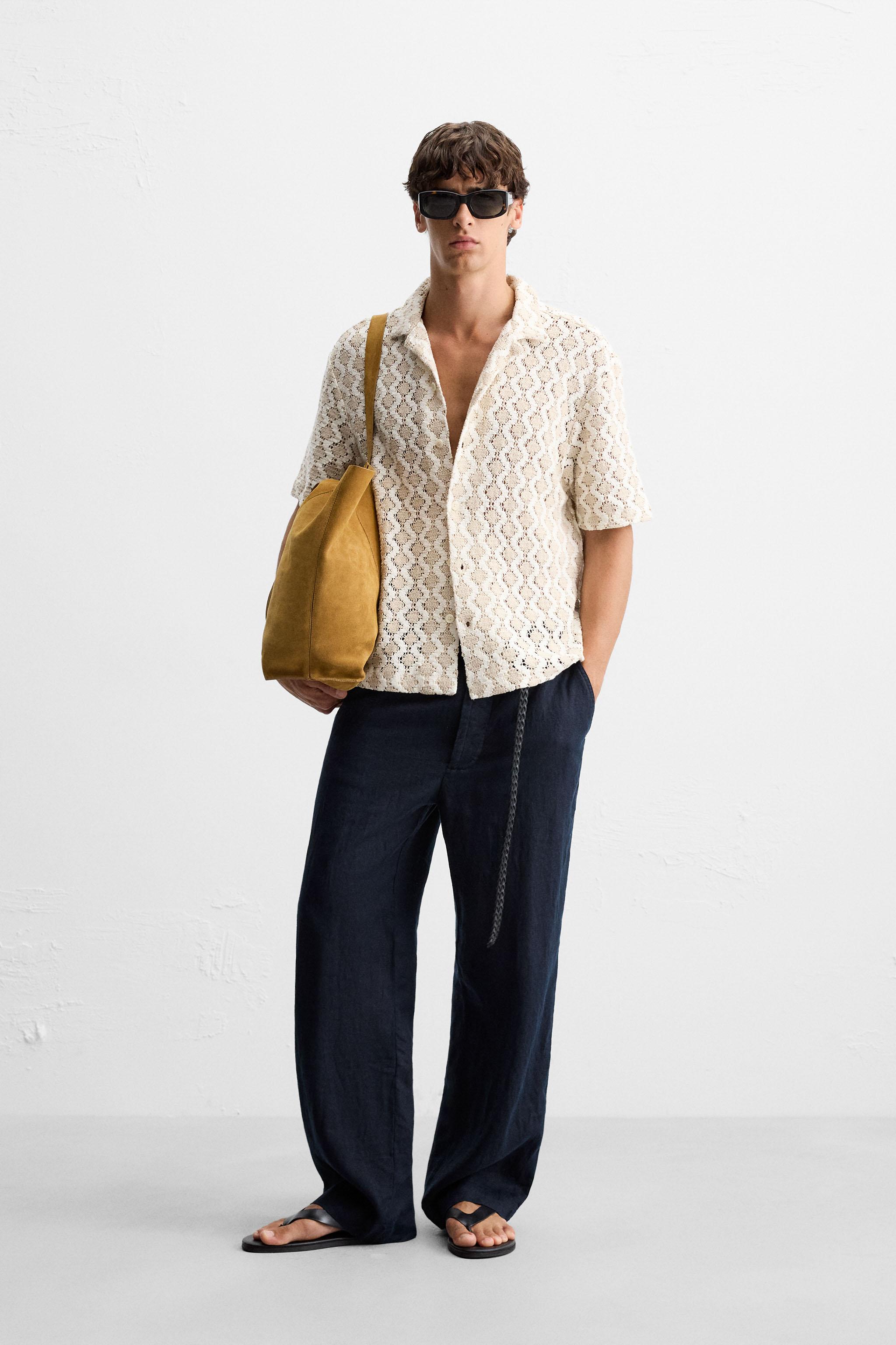 TEXTURED CROCHET SHIRT