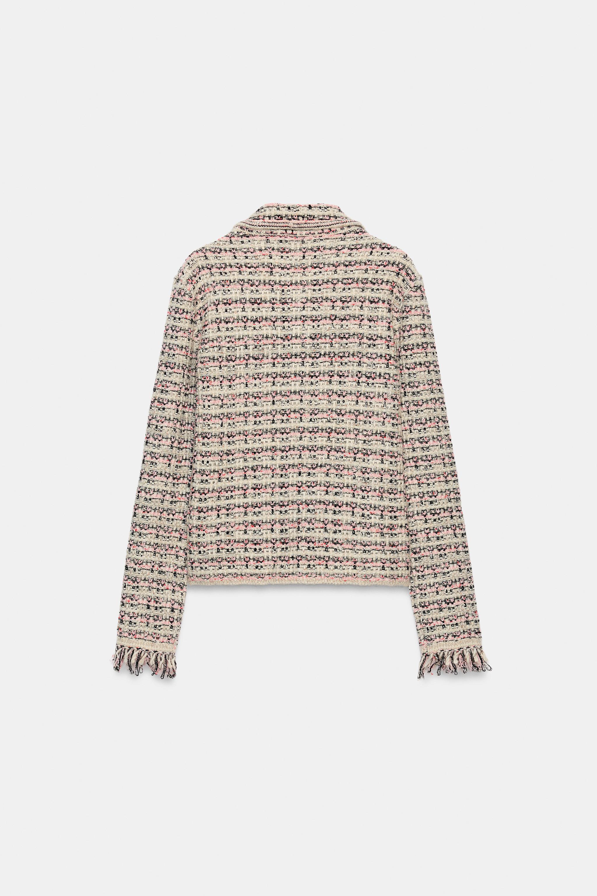 GILET EN MAILLE STRUCTURÉE À POIGNETS EFFRANGÉS