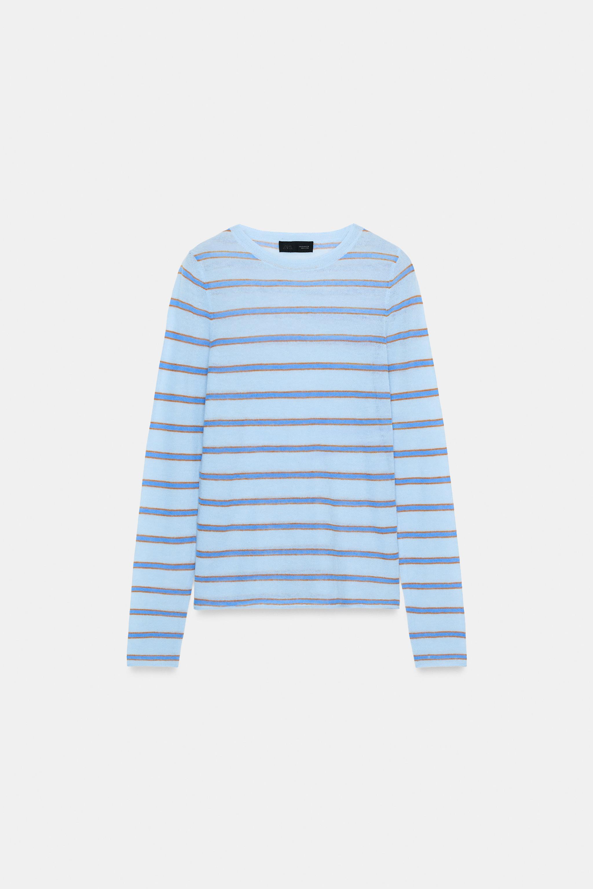 PULL AVEC LAINE À RAYURES