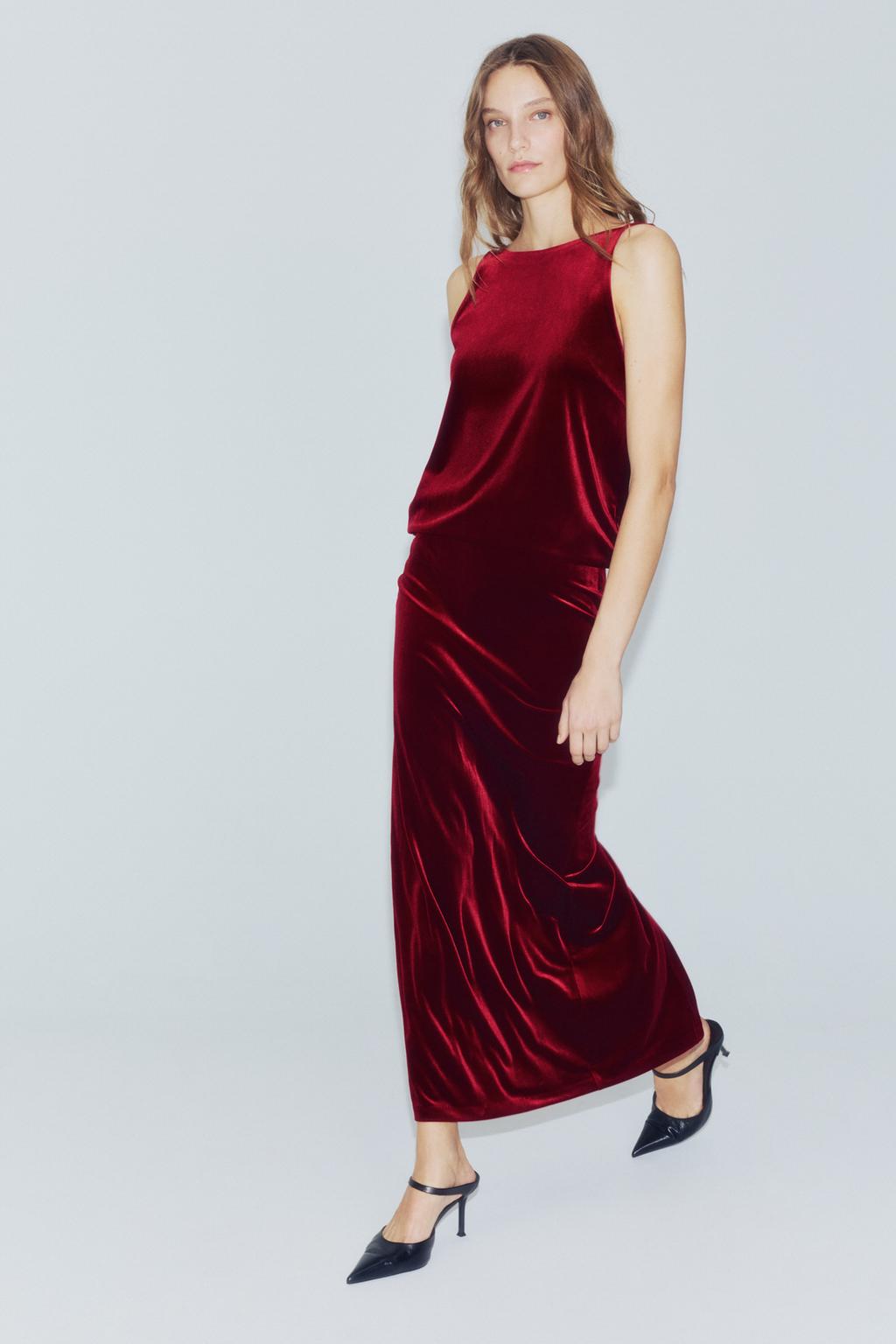 LONG VELVET DRESS