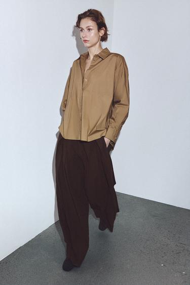 OVERSIZE SHIRT ZW COLLECTION - Caramel by Zara - Image 0