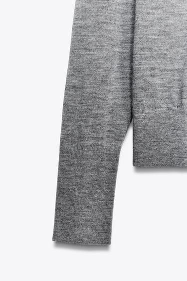 100% EXTRAFINE CASHMERE SWEATER - Grey by Zara - Image 6