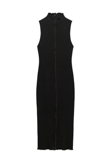 HALTER DRESS WITH SEAM DETAIL