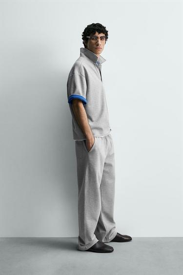 TROUSERS WITH LABEL PATCH - Grey marl by Zara - Image 3