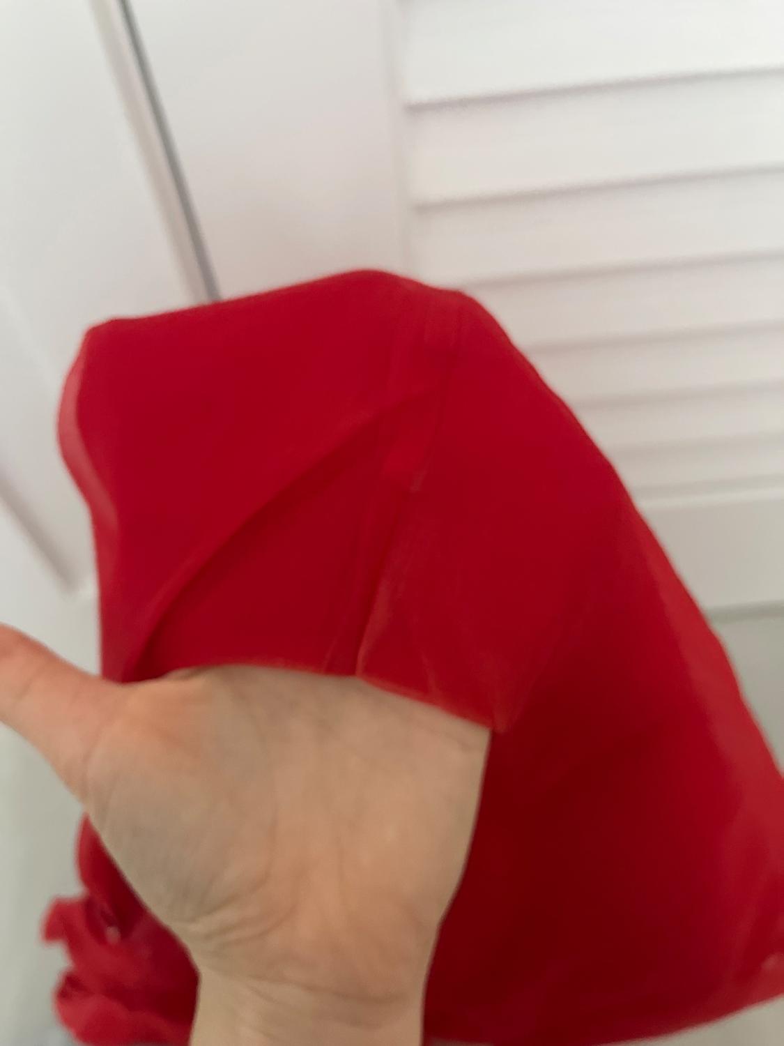 SLEEVELESS SILK TOP IN RED - Image 5