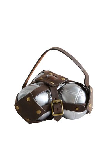 BOULES SET WITH LEATHER CASE - Printed by Zara