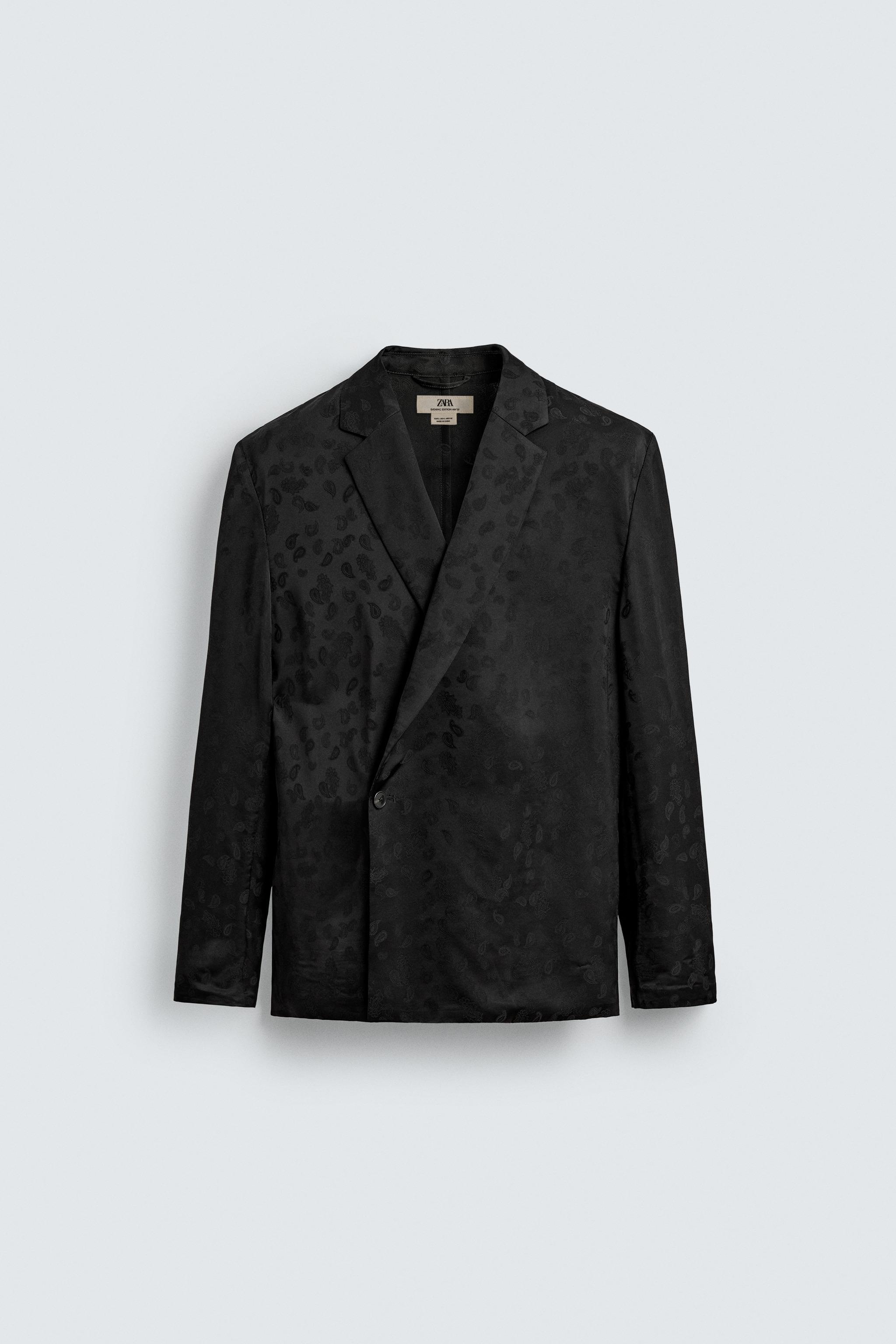 ペイズリージャカードスーツブレザー - ブラック | ZARA Japan / 日本