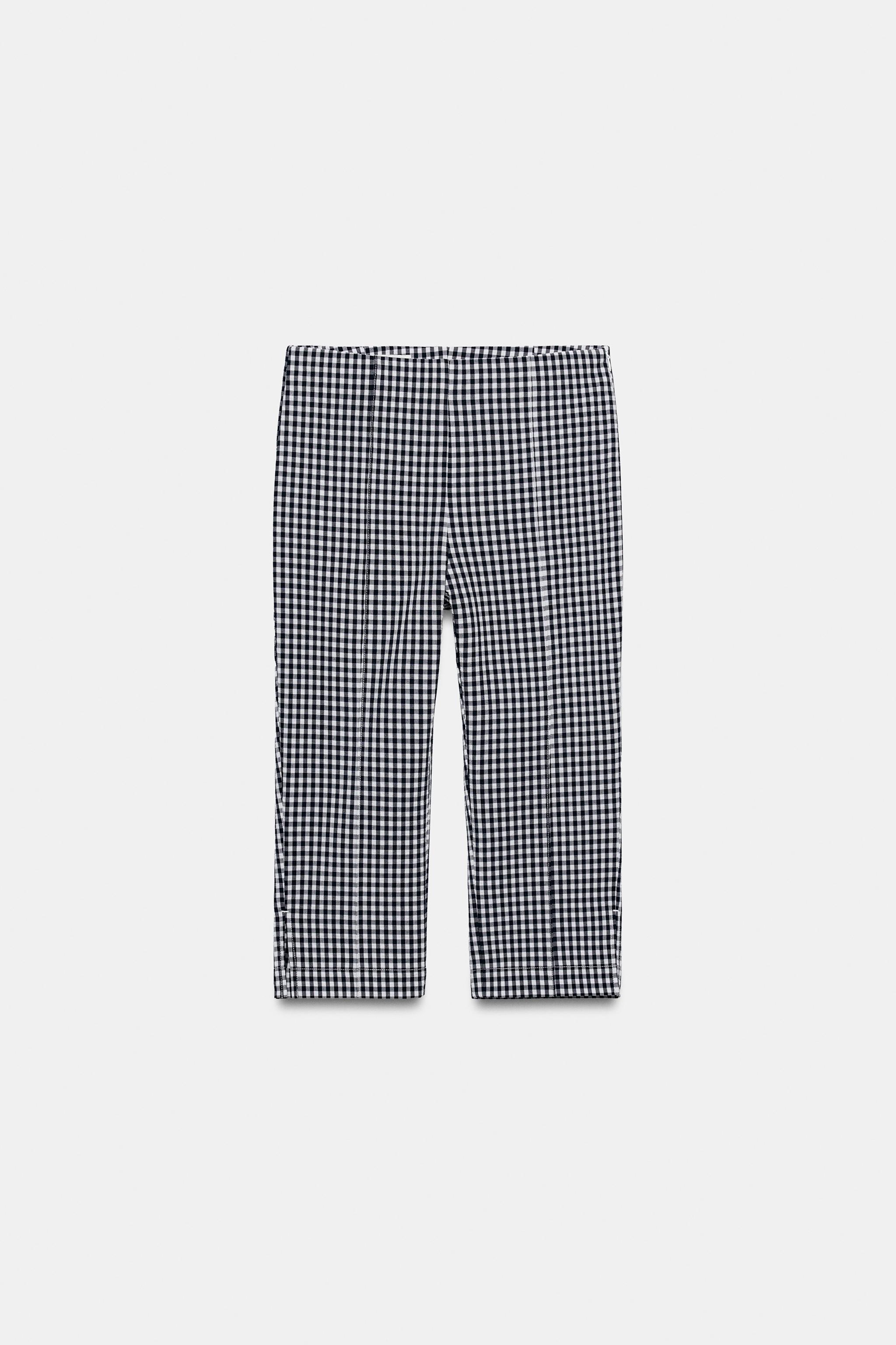 GINGHAM CAPRI PANTS