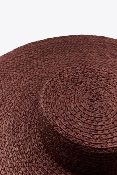 CAPELINE EN RAPHIA - Marron de Zara - Image 2