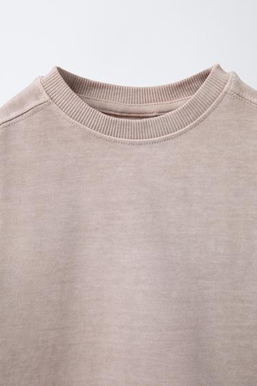 GARMENT DYE CUT-OUT T-SHIRT - Light beige by Zara - Image 2