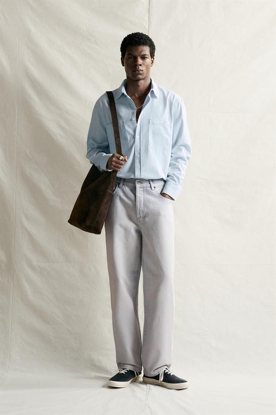 CAMISA REGULAR FIT  DENIM - Azul de Zara - Imagen 0