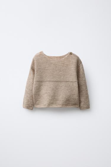 JERSEY CON LANA Y CASHMERE - Tostado vigoré de Zara - Imagen 0