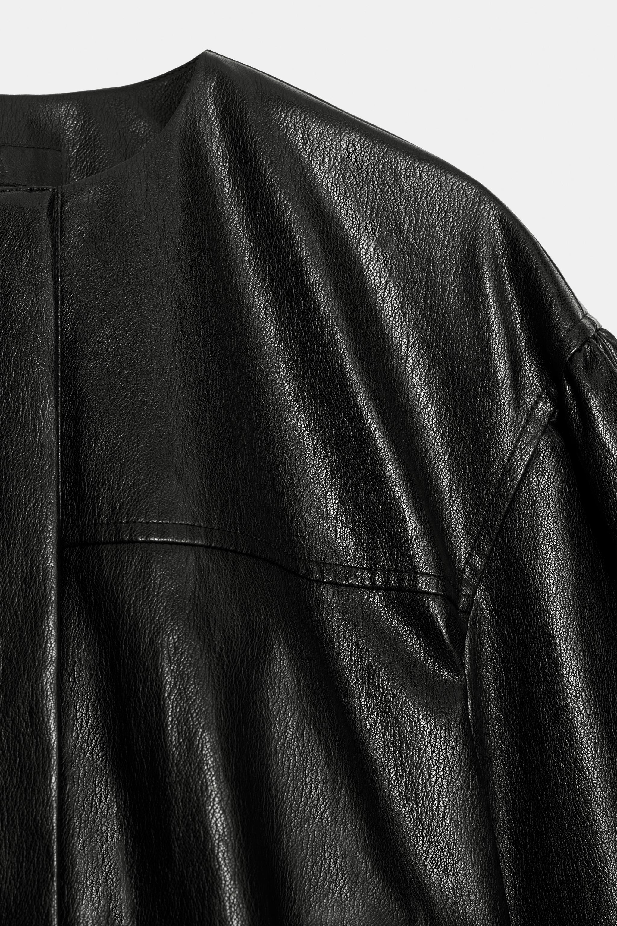 BLOUSON BALLON EN MATIÈRE SYNTHÉTIQUE