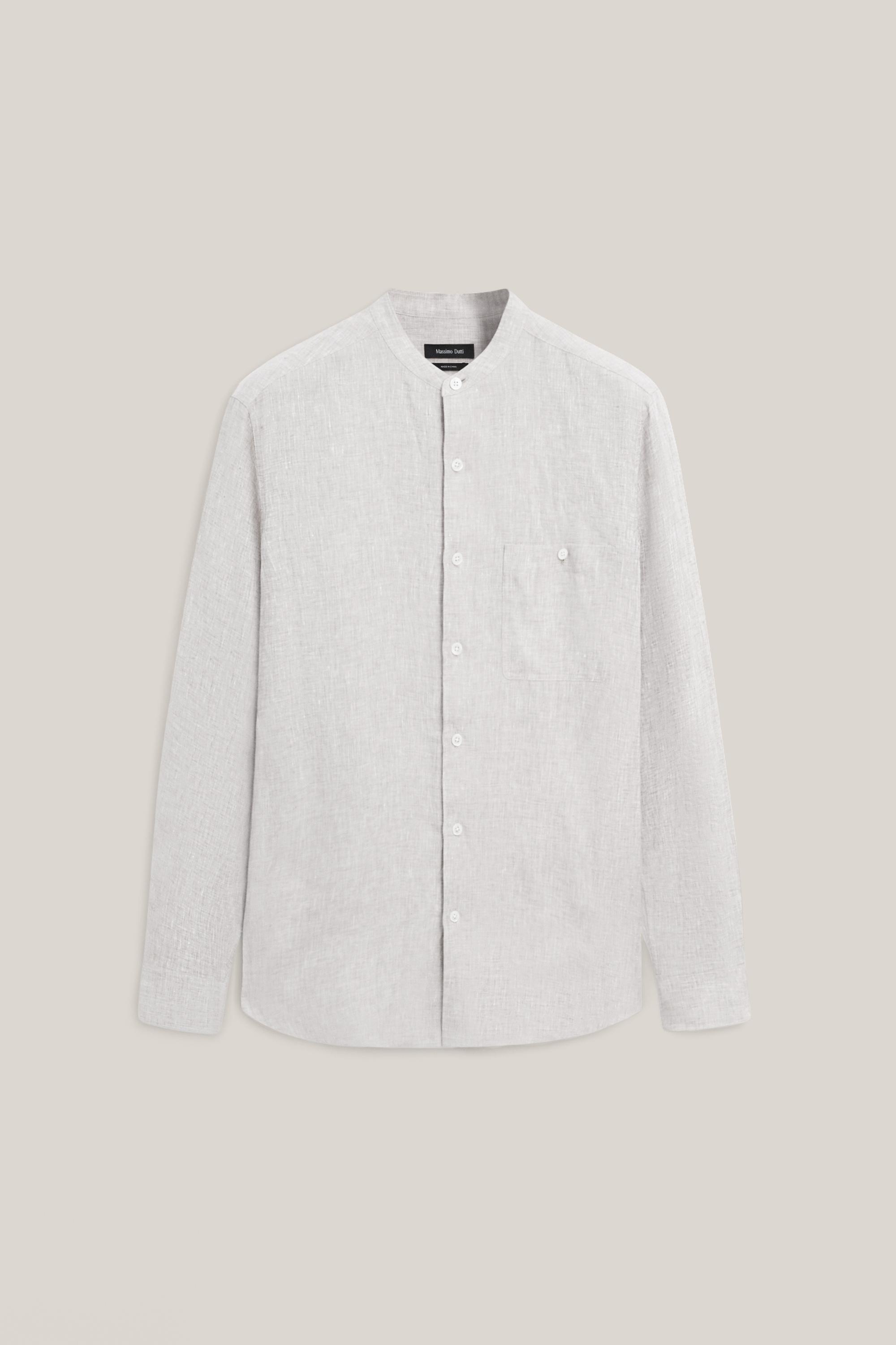 Chemise relaxed fit col officier 100% lin - LIMITED EDITION