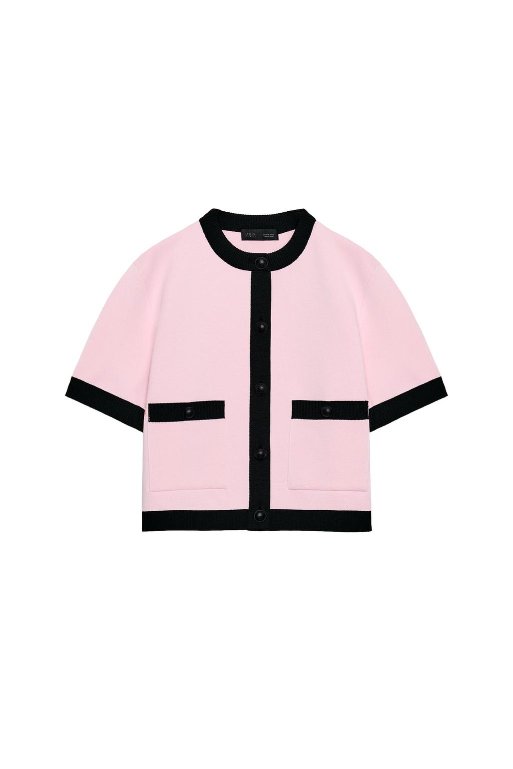 COMBINATION SHORT SLEEVE KNIT JACKET - image 3
