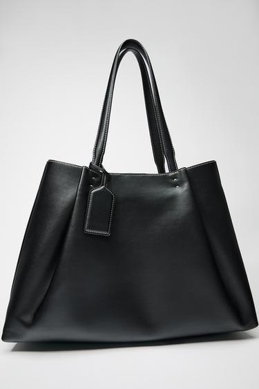 Zara CLIP SHOPPER BAG - Black