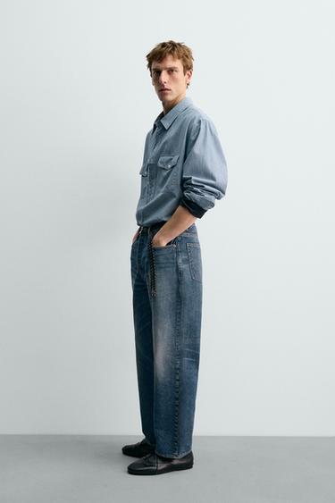 CHEMISE CHAMBRAY EN JEAN AARON LEVINE X ZARA - Bleu moyen de Zara - Image 3