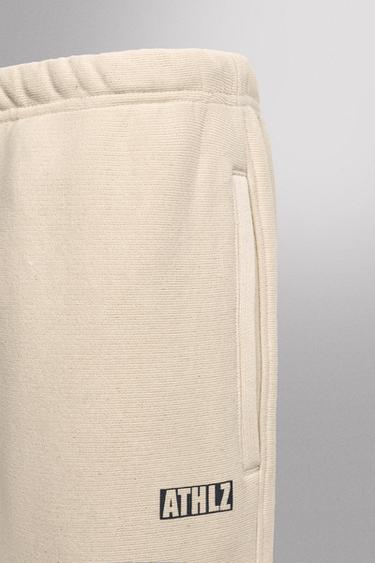 PANTALON JOGGER EN COTON - Écru de Zara - Image 3
