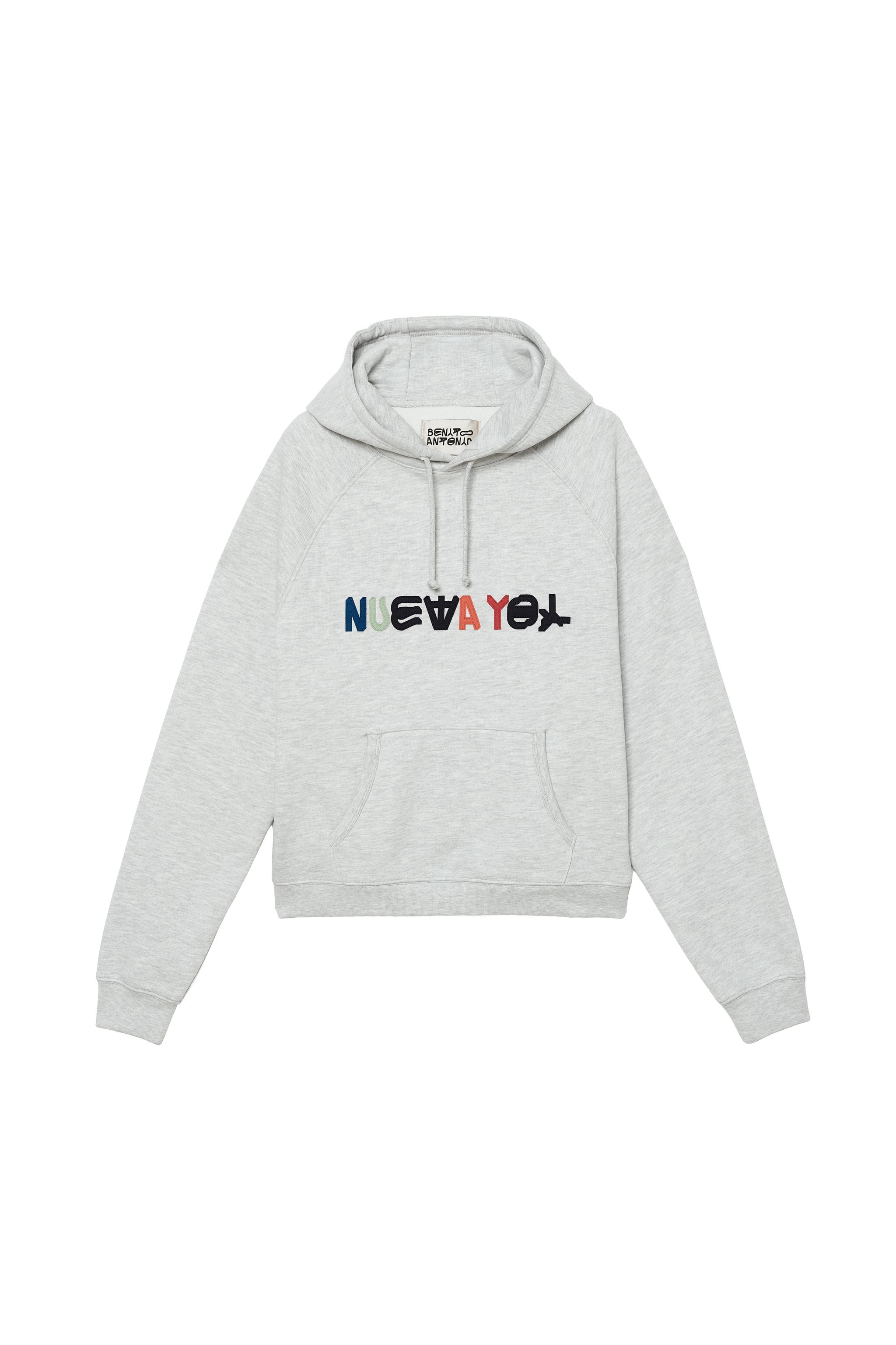 NEW YOL PATCH HOODIE — Gray marl