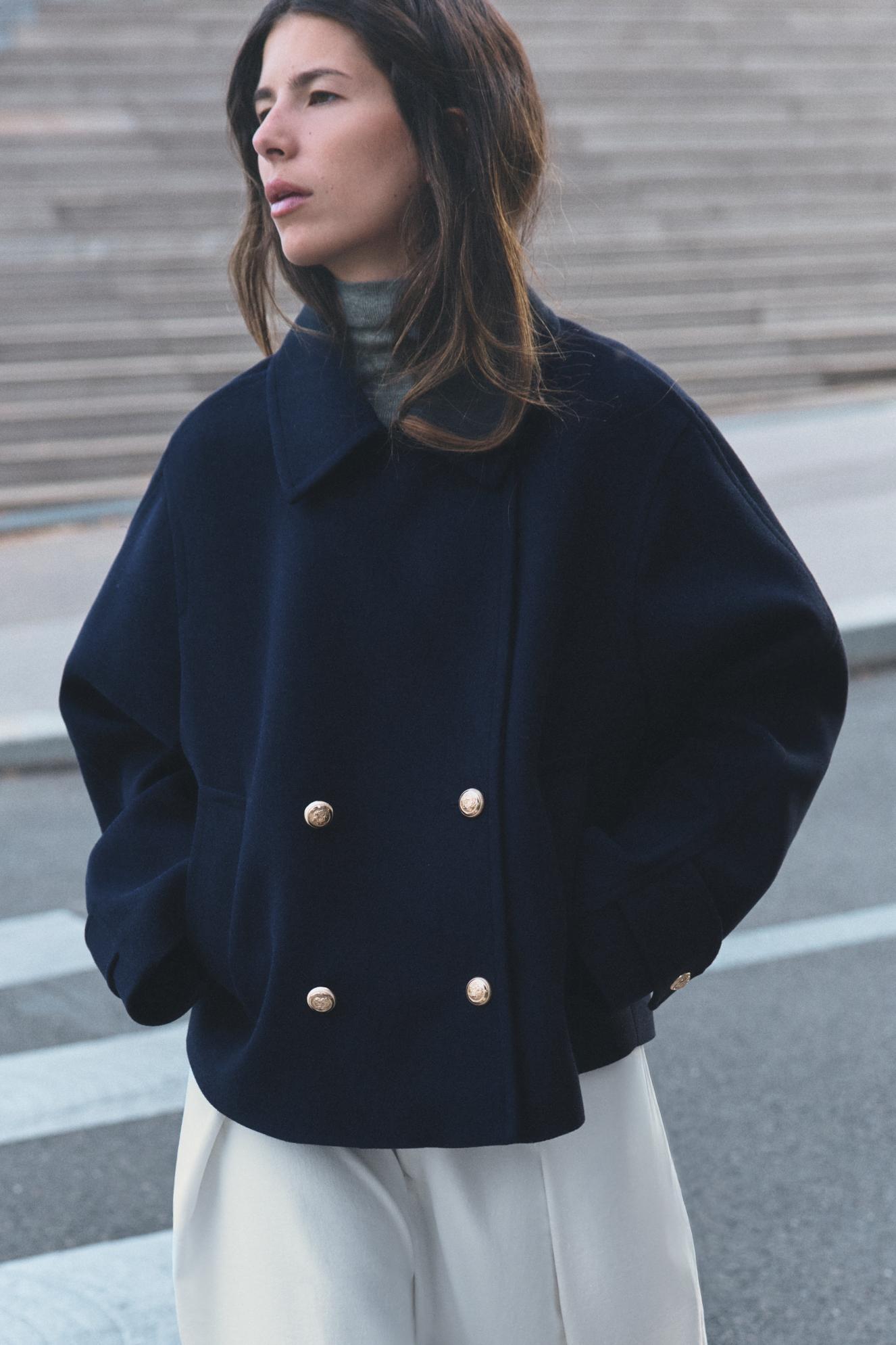 Short Double-Breasted Coat by Zara