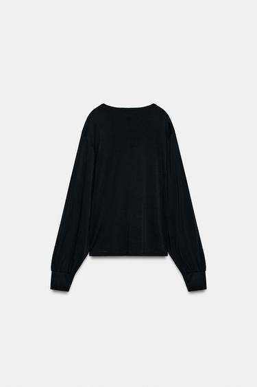 FLUID BUTTON-UP JACKET - Black by Zara - Image 6