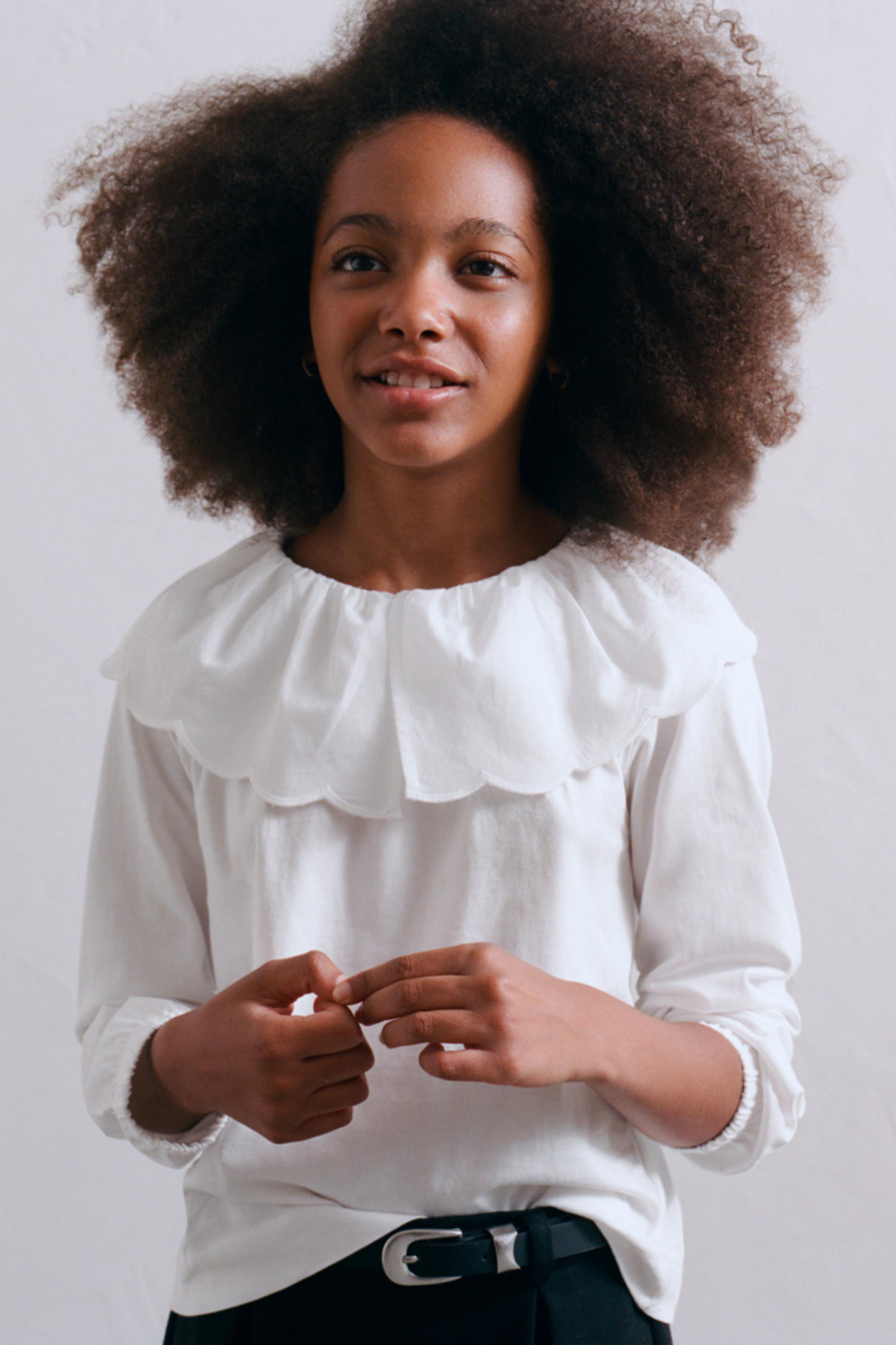 ROMANTIC RUFFLED COLLAR TOP