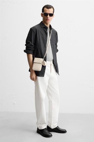 PLAIN CROSSBODY BAG - Bone White by Zara - Image 0