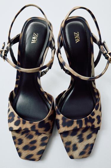 PRINTED HIGH-HEEL SANDALS - Multicoloured by Zara