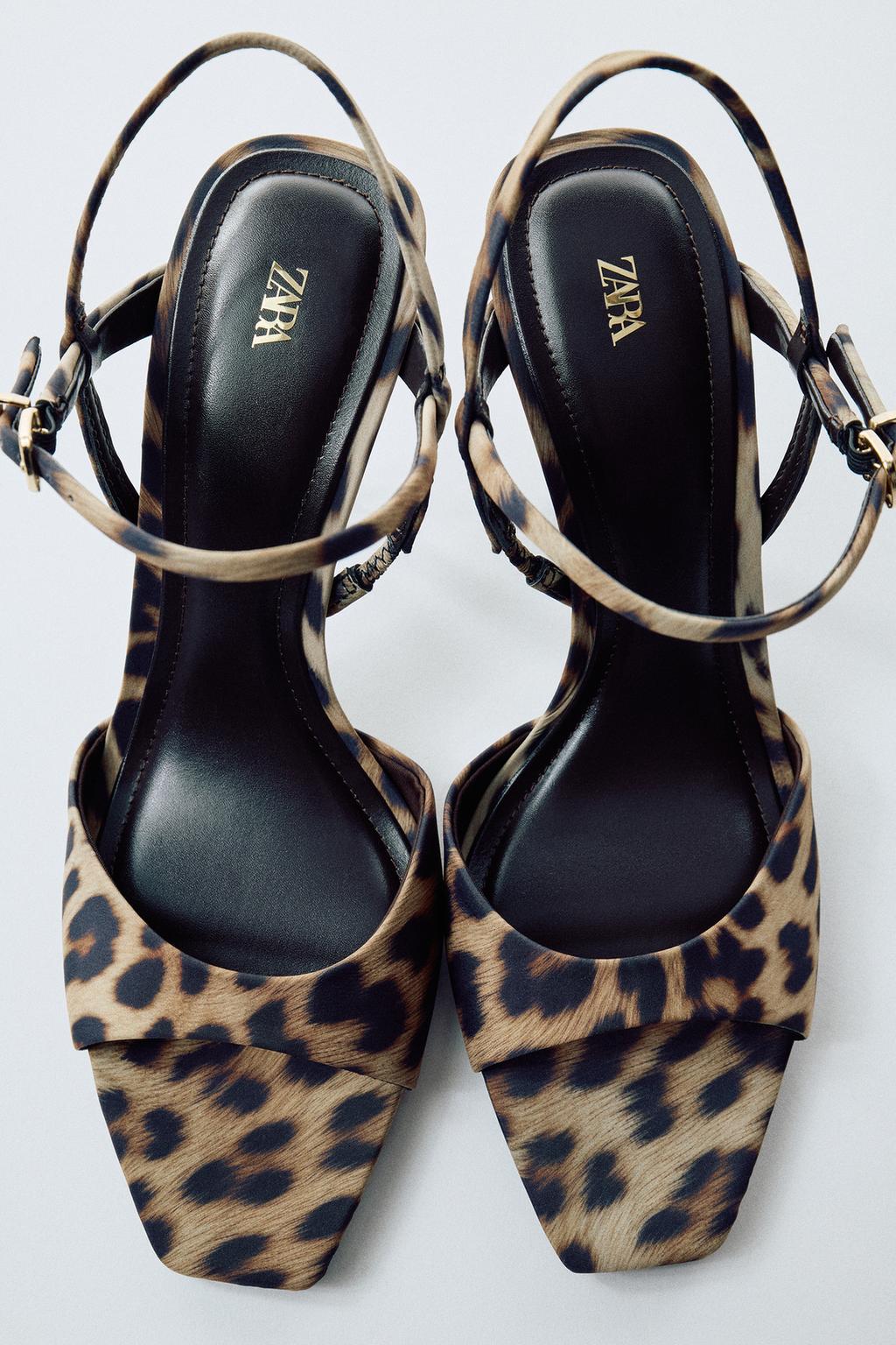 PRINTED HIGH-HEEL SANDALS