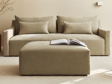 WASHED LINEN SOFA — Light beige 1
