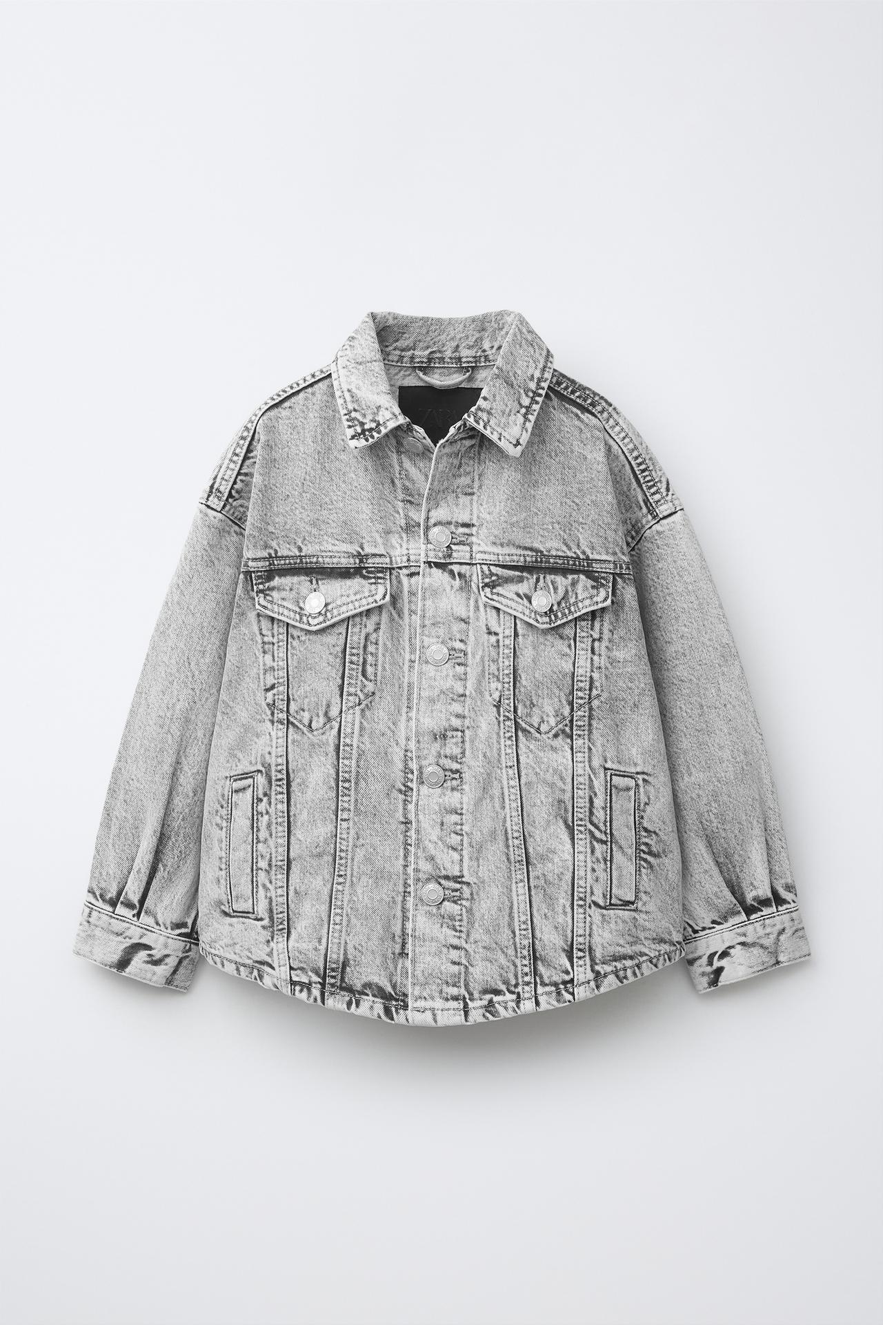 DENIM OVERSHIRT — Light gray