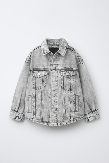 SURCHEMISE EN JEAN - Gris clair de Zara