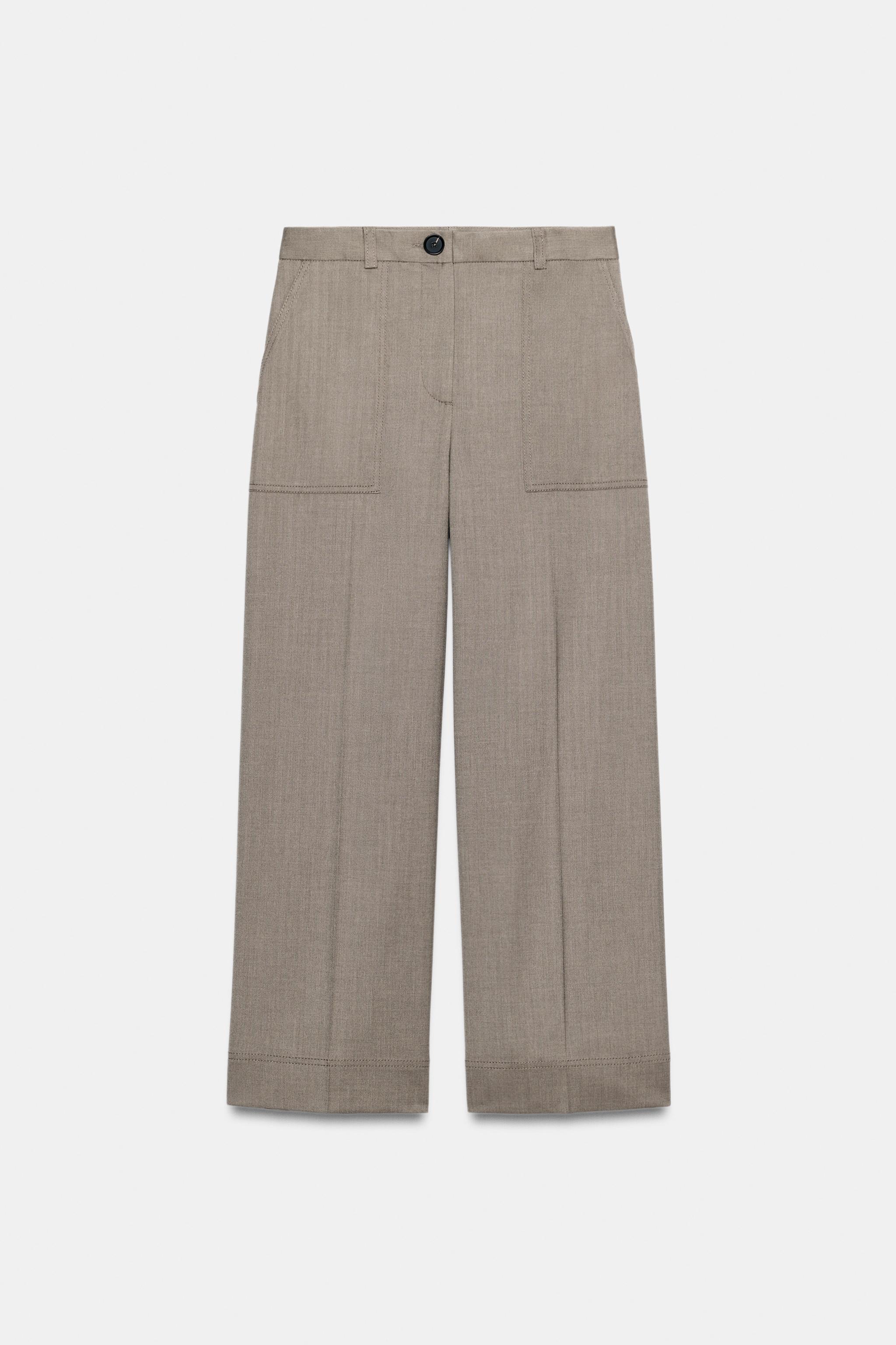 CROPPED STRAIGHT PANTS