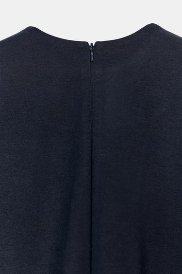 CAPE ASYMÉTRIQUE INTERLOCK - Bleu marine de Zara - Image 7