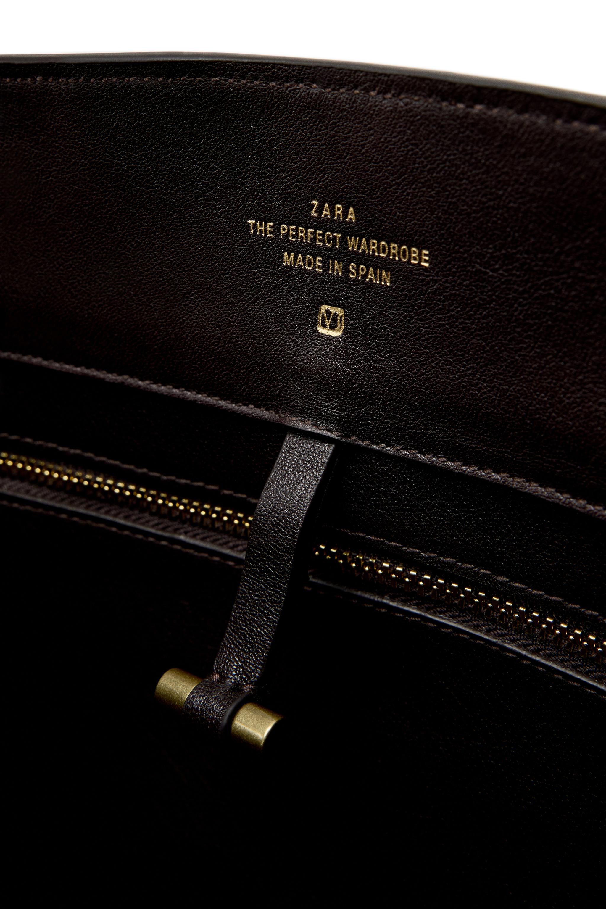 LIMITED EDITION LEATHER CITY BAG - Chocolate | ZARA United States
