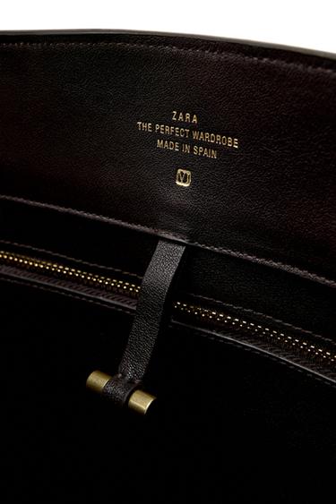 LIMITED EDITION LEATHER CITY BAG - Chocolate by Zara - Image 3