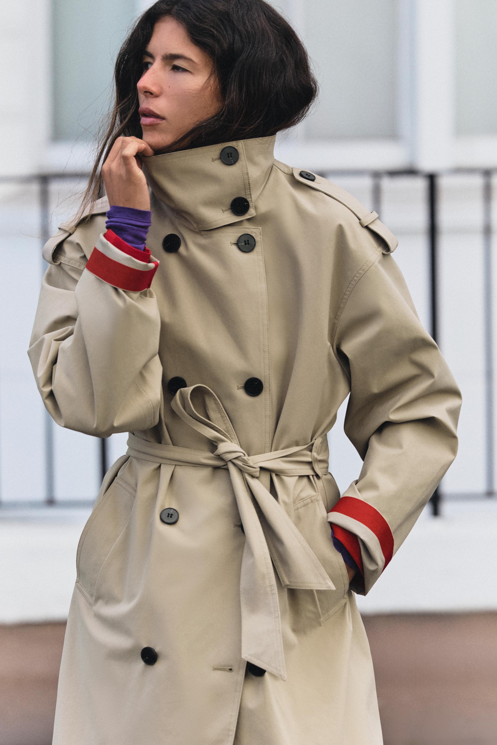撥水・防風 ベルト付きトレンチコート - ゴールデンブラウン | ZARA