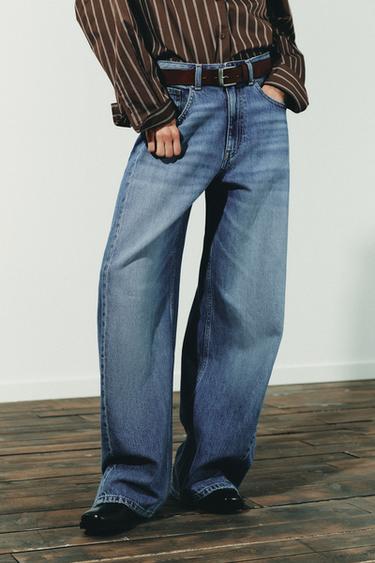 TRF OVERSIZE MID-RISE JEANS - Blue by Zara